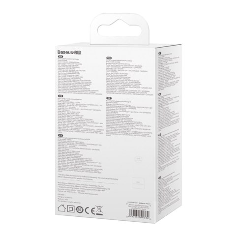 Baseus ładowarka sieciowa GaN3 Pro PD 65W 2x USB-C 2x USB czarna + kabel USB-C - USB-C Baseus ładowarka sieciowa GaN3 Pro PD 65W 2x USB-C 2x USB czarna + kabel USB-C - USB-C