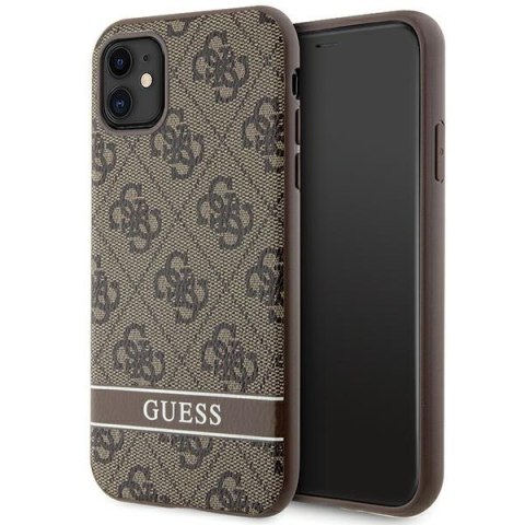 Guess nakładka do iPhone 11 GUHCN61P4SNW brązowa HC 4G Stripe Guess nakładka do iPhone 11 GUHCN61P4SNW brązowa HC 4G Stripe