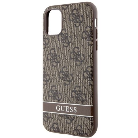 Guess nakładka do iPhone 11 GUHCN61P4SNW brązowa HC 4G Stripe Guess nakładka do iPhone 11 GUHCN61P4SNW brązowa HC 4G Stripe