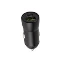 Maxlife ładowarka samochodowa PD QC MXCC-04 1x USB-C 1x USB 20W czarna + kabel USB-C - Lightning 27W Maxlife ładowarka samochodowa PD QC MXCC-04 1x USB-C 1x USB 20W czarna + kabel USB-C - Lightning 27W