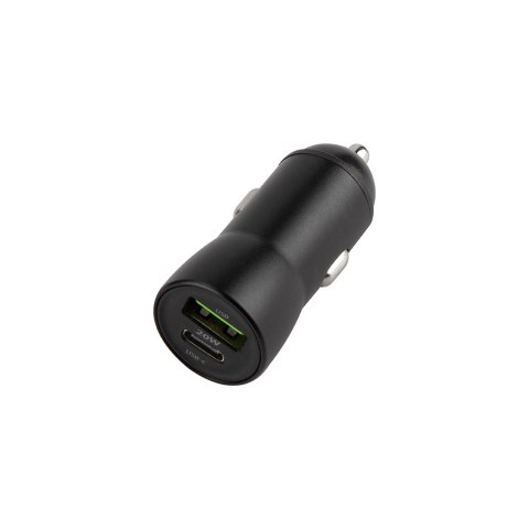 Maxlife ładowarka samochodowa PD QC MXCC-04 1x USB-C 1x USB 20W czarna + kabel USB-C - Lightning 27W Maxlife ładowarka samochodowa PD QC MXCC-04 1x USB-C 1x USB 20W czarna + kabel USB-C - Lightning 27W