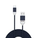 PANTONE kabel USB - microUSB 1,5m 2,4A PT-MC001-5 Navy 2380C PANTONE kabel USB - microUSB 1,5m 2,4A PT-MC001-5 Navy 2380C