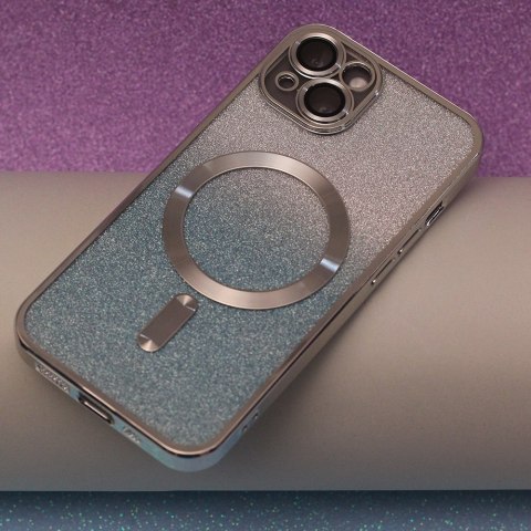 Nakładka Glitter Chrome Mag do iPhone 15 Plus 6,7" srebrny gradient Nakładka Glitter Chrome Mag do iPhone 15 Plus 6,7" srebrny gradient