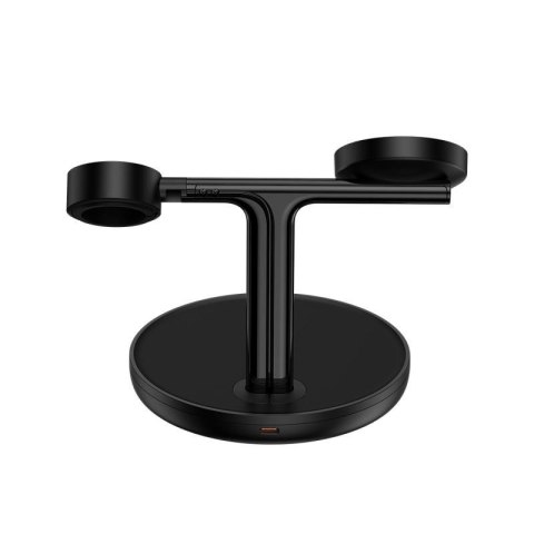 Baseus ładowarka indukcyjna Swan 3w1 20W czarna Baseus ładowarka indukcyjna Swan 3w1 20W czarna