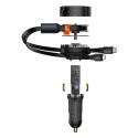 Baseus ładowarka samochodowa Enjoyment Retractable 2w1 30W czarna z kablem 1x USB-C 1x Lightning Baseus ładowarka samochodowa Enjoyment Retractable 2w1 30W czarna z kablem 1x USB-C 1x Lightning