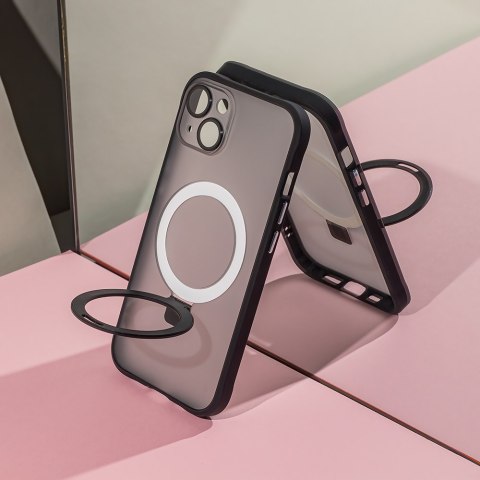 Nakładka Mag Ring do iPhone 15 Pro 6,1" czarna Nakładka Mag Ring do iPhone 15 Pro 6,1" czarna
