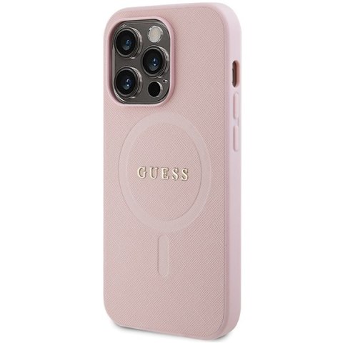 Guess nakładka do iPhone 13 Pro Max 6,7" GUHMP13XPSAHMCP różowa Saffiano Magsafe Guess nakładka do iPhone 13 Pro Max 6,7" GUHMP13XPSAHMCP różowa Saffiano Magsafe