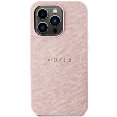 Guess nakładka do iPhone 13 Pro Max 6,7" GUHMP13XPSAHMCP różowa Saffiano Magsafe Guess nakładka do iPhone 13 Pro Max 6,7" GUHMP13XPSAHMCP różowa Saffiano Magsafe