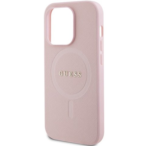 Guess nakładka do iPhone 13 Pro Max 6,7" GUHMP13XPSAHMCP różowa Saffiano Magsafe Guess nakładka do iPhone 13 Pro Max 6,7" GUHMP13XPSAHMCP różowa Saffiano Magsafe