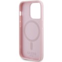 Guess nakładka do iPhone 13 Pro Max 6,7" GUHMP13XPSAHMCP różowa Saffiano Magsafe