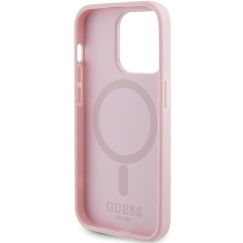 Guess nakładka do iPhone 13 Pro Max 6,7" GUHMP13XPSAHMCP różowa Saffiano Magsafe Guess nakładka do iPhone 13 Pro Max 6,7" GUHMP13XPSAHMCP różowa Saffiano Magsafe