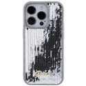 Guess nakładka do iPhone 15 Pro 6,1" GUHCP15LPSFDGSS srebrna HC Sequin Script Metal Guess nakładka do iPhone 15 Pro 6,1" GUHCP15LPSFDGSS srebrna HC Sequin Script Metal