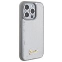 Guess nakładka do iPhone 15 Pro 6,1" GUHCP15LPSFDGSS srebrna HC Sequin Script Metal Guess nakładka do iPhone 15 Pro 6,1" GUHCP15LPSFDGSS srebrna HC Sequin Script Metal