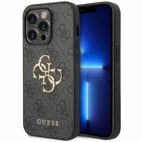 Guess nakładka do iPhone 15 Pro Max 6,7" GUHCP15X4GMGGR szara HC PU Leather 4G Metal Logo Guess nakładka do iPhone 15 Pro Max 6,7" GUHCP15X4GMGGR szara HC PU Leather 4G Metal Logo