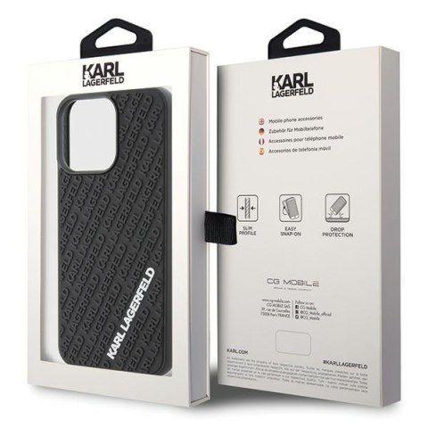 Karl Lagerfeld nakładka do iPhone 15 Pro Max 6,7" KLHCP15X3DMKRLK czarna HC 3D Multi Logo Karl Lagerfeld nakładka do iPhone 15 Pro Max 6,7" KLHCP15X3DMKRLK czarna HC 3D Multi Logo