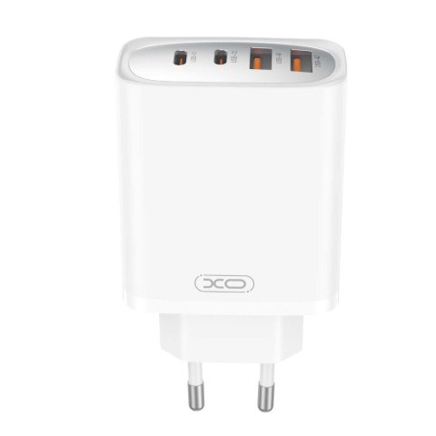 XO ładowarka sieciowa CE22 PD 45W 2x USB-C 2x USB biała + kabel USB-C - USB-C XO ładowarka sieciowa CE22 PD 45W 2x USB-C 2x USB biała + kabel USB-C - USB-C