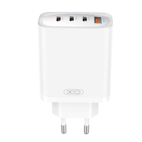 XO ładowarka sieciowa CE23 PD 65W 3x USB-C 1x USB biała + kabel USB-C - USB-C XO ładowarka sieciowa CE23 PD 65W 3x USB-C 1x USB biała + kabel USB-C - USB-C
