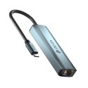 Devia adapter HUB 4w1 EC621 USB-C 3.1 do 3x USB 3.0 + RJ45 ciemnoszary