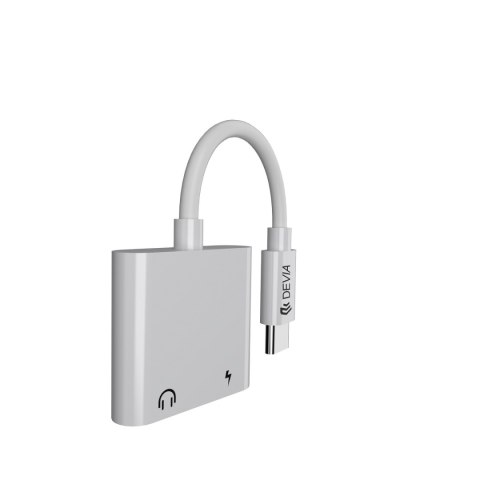 Devia adapter przejściówka EC609 USB-C - USB-C (port) + USB-C (port) biały Devia adapter przejściówka EC609 USB-C - USB-C (port) + USB-C (port) biały