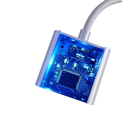 Devia adapter przejściówka EC609 USB-C - USB-C (port) + USB-C (port) biały Devia adapter przejściówka EC609 USB-C - USB-C (port) + USB-C (port) biały