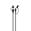Devia kabel 4w1 Extreme EC504 PD USB-C + USB - USB-C + Lightning 1,5 m czarny
