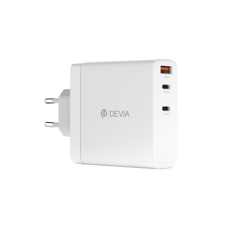 Devia ładowarka sieciowa Extreme PD GaN 140W 2x USB-C 1x USB biała do laptopa Devia ładowarka sieciowa Extreme PD GaN 140W 2x USB-C 1x USB biała do laptopa