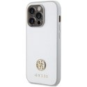 Guess nakładka do iPhone 15 Pro Max 6,7" GUHCP15XPS4DGPS srebrna HC PU 4G Metal Logo Strass Guess nakładka do iPhone 15 Pro Max 6,7" GUHCP15XPS4DGPS srebrna HC PU 4G Metal Logo Strass