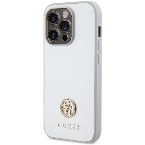 Guess nakładka do iPhone 15 Pro Max 6,7" GUHCP15XPS4DGPS srebrna HC PU 4G Metal Logo Strass Guess nakładka do iPhone 15 Pro Max 6,7" GUHCP15XPS4DGPS srebrna HC PU 4G Metal Logo Strass