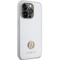 Guess nakładka do iPhone 15 Pro Max 6,7" GUHCP15XPS4DGPS srebrna HC PU 4G Metal Logo Strass Guess nakładka do iPhone 15 Pro Max 6,7" GUHCP15XPS4DGPS srebrna HC PU 4G Metal Logo Strass