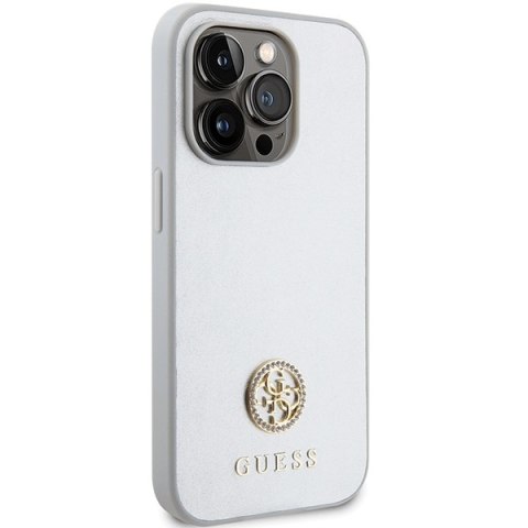 Guess nakładka do iPhone 15 Pro Max 6,7" GUHCP15XPS4DGPS srebrna HC PU 4G Metal Logo Strass Guess nakładka do iPhone 15 Pro Max 6,7" GUHCP15XPS4DGPS srebrna HC PU 4G Metal Logo Strass