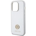 Guess nakładka do iPhone 15 Pro Max 6,7" GUHCP15XPS4DGPS srebrna HC PU 4G Metal Logo Strass Guess nakładka do iPhone 15 Pro Max 6,7" GUHCP15XPS4DGPS srebrna HC PU 4G Metal Logo Strass