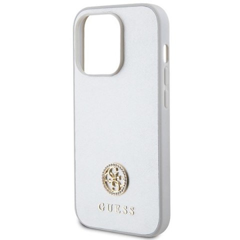 Guess nakładka do iPhone 15 Pro Max 6,7" GUHCP15XPS4DGPS srebrna HC PU 4G Metal Logo Strass Guess nakładka do iPhone 15 Pro Max 6,7" GUHCP15XPS4DGPS srebrna HC PU 4G Metal Logo Strass