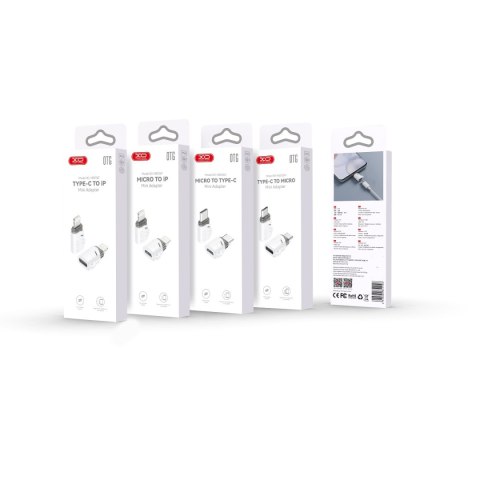 XO adapter NB256H USB-C - microUSB biały XO adapter NB256H USB-C - microUSB biały