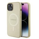 Guess nakładka do iPhone 15 Plus 6,7" GUHMP15MPSAHMCB złota hardcase Saffiano MagSafe Guess nakładka do iPhone 15 Plus 6,7" GUHMP15MPSAHMCB złota hardcase Saffiano MagSafe
