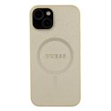 Guess nakładka do iPhone 15 Plus 6,7" GUHMP15MPSAHMCB złota hardcase Saffiano MagSafe Guess nakładka do iPhone 15 Plus 6,7" GUHMP15MPSAHMCB złota hardcase Saffiano MagSafe