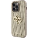 Guess nakładka do iPhone 15 Pro 6,1" złota GUHCP15LPSP4LGD HC PERFORATED PU 4G GLITTER Guess nakładka do iPhone 15 Pro 6,1" złota GUHCP15LPSP4LGD HC PERFORATED PU 4G GLITTER
