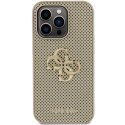 Guess nakładka do iPhone 15 Pro 6,1" złota GUHCP15LPSP4LGD HC PERFORATED PU 4G GLITTER Guess nakładka do iPhone 15 Pro 6,1" złota GUHCP15LPSP4LGD HC PERFORATED PU 4G GLITTER