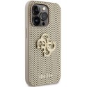 Guess nakładka do iPhone 15 Pro 6,1" złota GUHCP15LPSP4LGD HC PERFORATED PU 4G GLITTER Guess nakładka do iPhone 15 Pro 6,1" złota GUHCP15LPSP4LGD HC PERFORATED PU 4G GLITTER