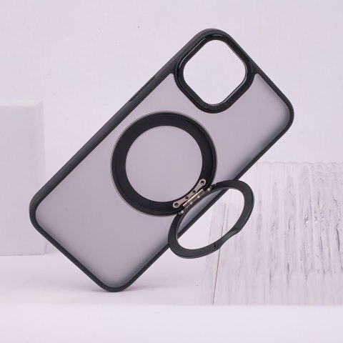 Nakładka Mag Ring Rotating do iPhone 15 Pro 6,1" czarna Nakładka Mag Ring Rotating do iPhone 15 Pro 6,1" czarna