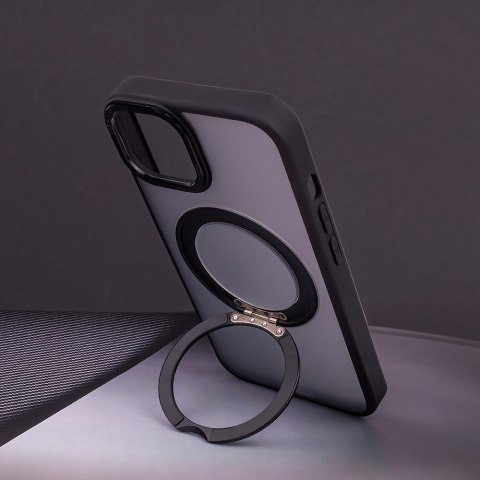 Nakładka Mag Ring Rotating do iPhone 15 Pro 6,1" czarna Nakładka Mag Ring Rotating do iPhone 15 Pro 6,1" czarna