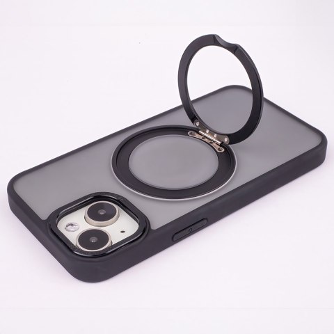 Nakładka Mag Ring Rotating do iPhone 15 Pro 6,1" czarna Nakładka Mag Ring Rotating do iPhone 15 Pro 6,1" czarna