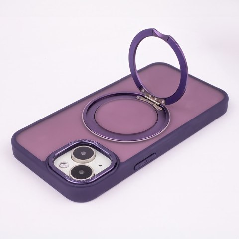Nakładka Mag Ring Rotating do iPhone 15 Pro 6,1" fioletowa Nakładka Mag Ring Rotating do iPhone 15 Pro 6,1" fioletowa