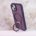Nakładka Mag Ring Rotating do iPhone 15 Pro 6,1" fioletowa