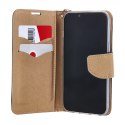 Etui Smart Fancy do Samsung Galaxy S24 złoto-czarne