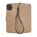 Etui Smart Fancy do Samsung Galaxy S24 złoto-czarne