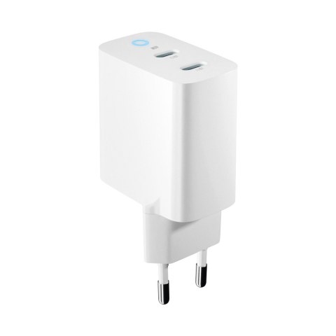 Forever ładowarka sieciowa GaN PD QC TC-06-65CC 2x USB-C 65W biała Forever ładowarka sieciowa GaN PD QC TC-06-65CC 2x USB-C 65W biała