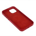 Nakładka Mag Leather do iPhone 12 / 12 Pro 6,1" czerwona
