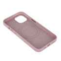 Nakładka Mag Leather do iPhone 13 Pro Max 6,7" jasnoróżowa