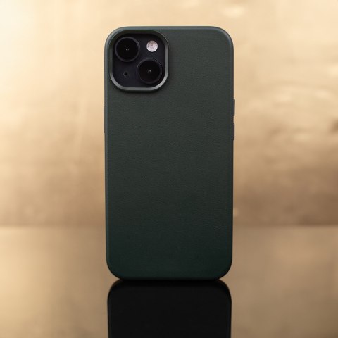 Nakładka Mag Leather do iPhone 15 Pro Max 6,7" ciemnozielona Nakładka Mag Leather do iPhone 15 Pro Max 6,7" ciemnozielona