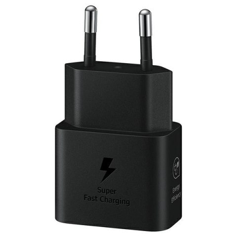Samsung ładowarka Sieciowa GaN Super Fast Charger EP-T2510NBEGEU USB C 3A 25W czarna Samsung ładowarka Sieciowa GaN Super Fast Charger EP-T2510NBEGEU USB C 3A 25W czarna